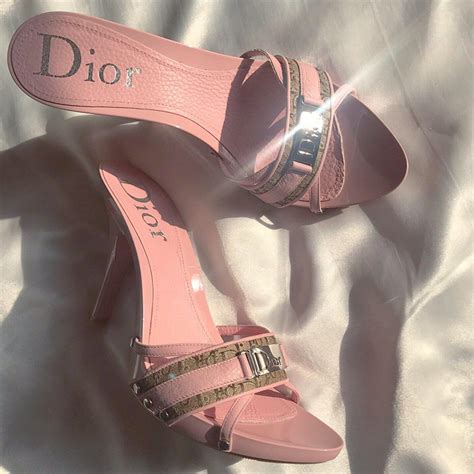 dior pink mules